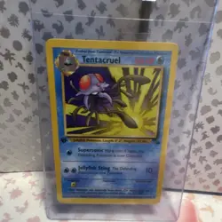 Pokemon Tentacruel 44/62 Fossil 1st Edition Uncommon Regular 60 HP English - Image 1