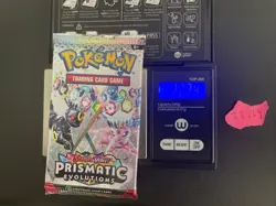GOD PACKU 22.24g VERY HEAVY Prismatic Evolutions Pokemon Sealed Booster Pack New - Image 1