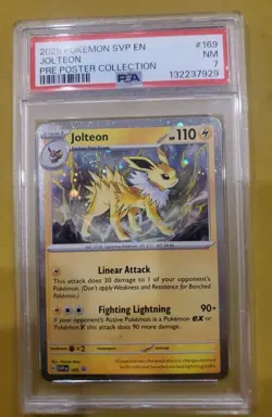 2025 POKEMON SVP EN-SV BLACK STAR PROMO #169 JOLTEON PSA 7 - Image 1