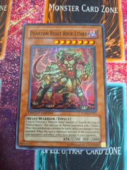 Yu-Gi-Oh! Phantom Beast Rock-Lizard FOTB-ENSE1 Super Rare Limited Near Mint a1/ - Image 1
