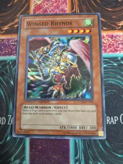 Yu-Gi-Oh! TCG Winged Rhynos FOTB-ENSE2 Super Rare Limited Near Mint a1/ - Image 1