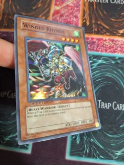 Yu-Gi-Oh! TCG Winged Rhynos FOTB-ENSE2 Super Rare Limited Near Mint a1/ - Image 2