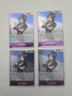 4x One Piece EB02-036 R Nico Robin - English - Foil - Play Set - TCG - Mint - Image 1