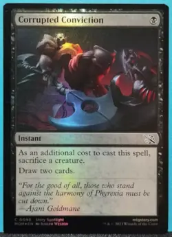mtg magic Corrupted Conviction FOIL ENGLISH Conviction corrompue - Image 1