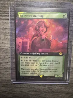 Delighted Halfling (Extended Art) (Surge Foil) MTG: LOTR - Image 2