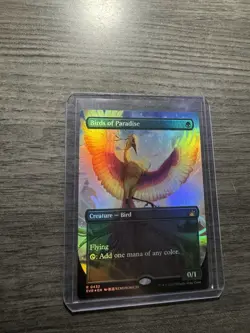 Birds of Paradise Anime Borderless FOIL - Ravnica Remastered MTG NM - Image 2