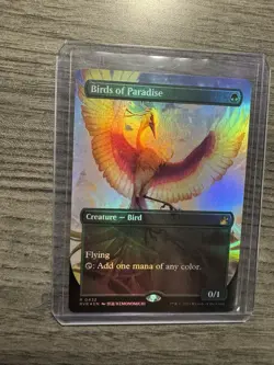 Birds of Paradise Anime Borderless FOIL - Ravnica Remastered MTG NM - Image 3
