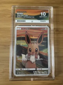 Eevee 287/sm-p Munch Scream Pokemon Card ACE 10 (PSA 10U) - Image 1
