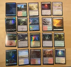 Magic The Gathering Lot Of 20 NM LAND Cards Including RARES and FOILS - Image 1