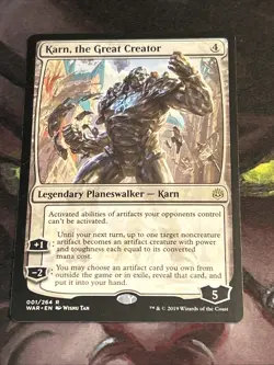 MTG Magic the Gathering, Karn the Great Creator War of the Spark (001/264), NM - Image 1
