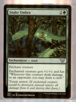 MTG - #130 Snake Umbra - Commander: Kamigawa: Neon Dynasty - Image 1