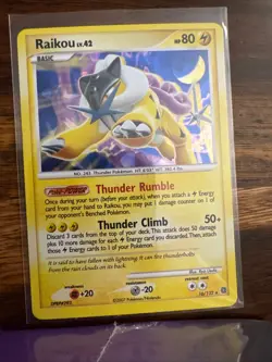 Raikou 16/132 Holo Rare Secret Wonders Pokemon Holo Lightly Played - Image 1