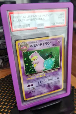 1997 Pokemon Japanese Rocket Dark Slowbro #80 Holo PSA 9 MINT - Image 1
