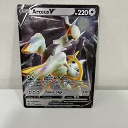 Pokemon TCG Arceus v Ultra Rare And Arceus VSTAR Metal Promo Cards - Image 2