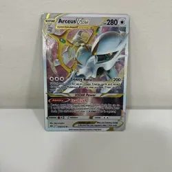 Pokemon TCG Arceus v Ultra Rare And Arceus VSTAR Metal Promo Cards - Image 3