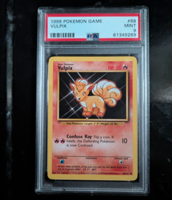 PSA 9 MINT 1999 BASE SET POKEMON VULPIX 68/102 #68 WOTC TCG GRADED - Image 1