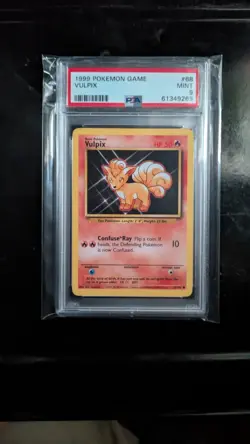 PSA 9 MINT 1999 BASE SET POKEMON VULPIX 68/102 #68 WOTC TCG GRADED - Image 3