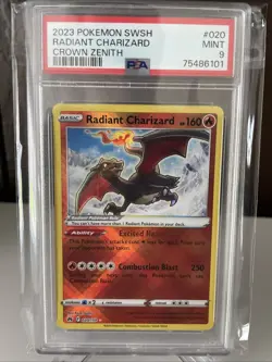 2023 Pokemon SWSH Crown Zenith #020 Radiant Charizard PSA 9 MINT - Image 1