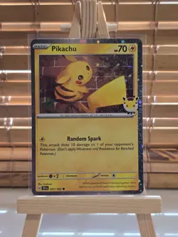 Pikachu 051/162 Pokemon Day 2026 Promo (Stamped Cosmo Holo) - Pokemon NM - Image 1
