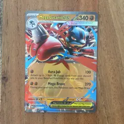 Pokemon TCG Mega Lucario EX 077/132 Mega Evolution Double Rare NM - Image 1