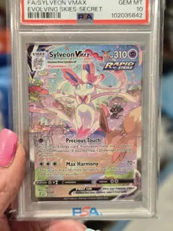 2021 POKEMON SWORD & SHIELD EVOLVING SKIES SECRET FULL ART/SYLVEON VMAX PSA 10 - Image 1