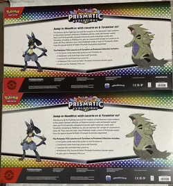 Pokemon Lucario Ex Tyranitar Ex Prismatic Evolutions Sam's Club Premium 2 boxes - Image 5