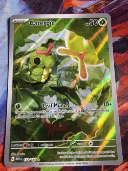 Caterpie 172/165 IR NM SV: Scarlet & Violet 151 Illustration Rare Pokemon TCG - Image 1