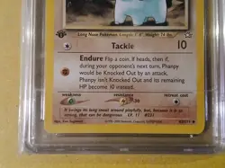 CGC PRISTINE 10 Pokemon Phanpy 43/111 2000 Neo Genesis 1st Edition ( RARE ) - Image 5