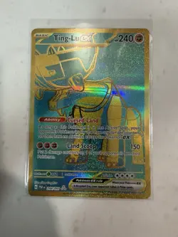 Pokemon Ting-Lu ex 244/091 SV: Paldean Fates Gold Secret Rare Full Art Holo HP … - Image 1