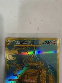 Pokemon Ting-Lu ex 244/091 SV: Paldean Fates Gold Secret Rare Full Art Holo HP … - Image 2