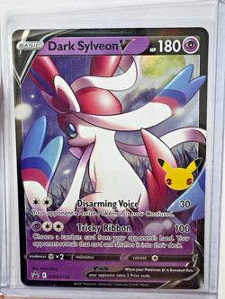 Pokemon Sword & Shield Celebrations Dark Sylveon V SWSH134 Holo Promo NM - Image 1