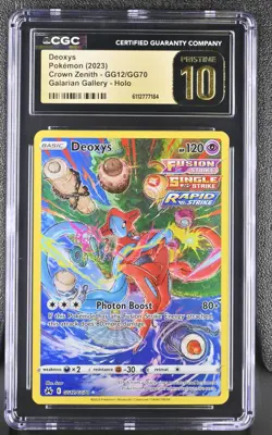 CGC Pristine 10 - Deoxys #GG12 Pokemon Crown Zenith - Image 1
