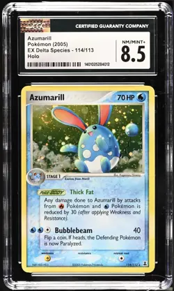 Pokemon Azumarill 114/113 Delta Species Holo CGC 8.5 - Image 1