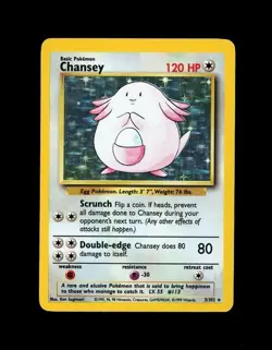 1999 WOTC Pokemon BASE SET CHANSEY HOLO 3/102 RARE! LP - - Image 1