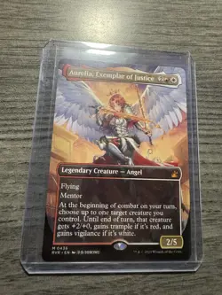 MTG - Aurelia, Exemplar of Justice (Anime Borderless) 436 Ravnica Remastered NM - Image 2