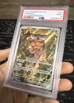 2025 Pokemon Black Bolt Landorus Illustration Rare #131/086 PSA 9 - Image 1