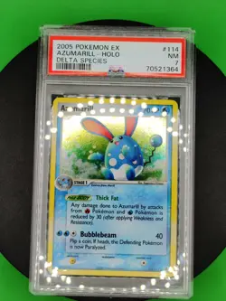 PSA 7 Azumarill 114/113 EX Delta Species Secret Rare Holo 2005 English Pokemon - Image 4