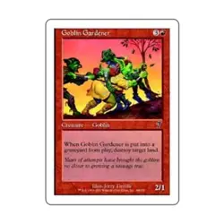 WOTC MtG 7th Ed Goblin Gardener (C) (Foil) EX - Image 1