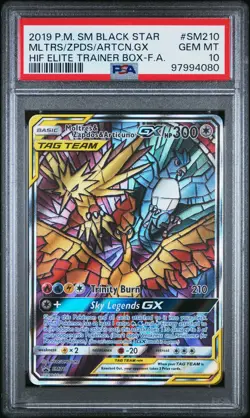 2019 POKEMON SM BLACK STAR PROMO #SM210 MLTRS/ZPDS/ARTCN.GX HIF ETB PSA 10 - Image 1