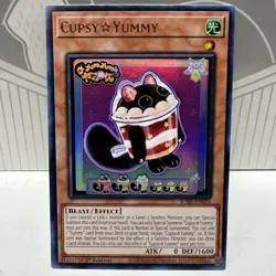 Yugioh TCG - Cupsy Yummy Ultra Rare - Justice Hunters JUSH-EN016 - 1st Ed NM - Image 1