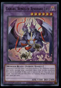 Garura, Wings of Resonant Life RA02-EN024 Super Rare Yu-Gi-Oh Near Mint - Image 1