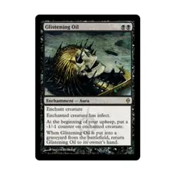 WOTC MtG New Phyrexia Glistening Oil (R) EX - Image 1