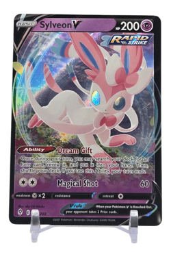 Sylveon V 074/203 Evolving Skies Rapid Strike Ultra Rare Holo Pokemon Card NM - Image 1