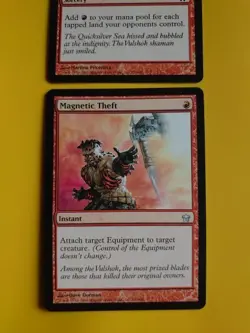 Magnetic Theft & Mana Geyser. Fifth Dawn. VG Magic the Gathering 2 Card. - Image 2