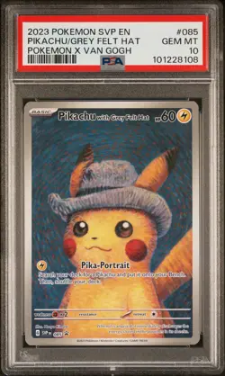 Pokemon Promo Card Van Gogh Pikachu with Grey Felt Hat 085 PSA 10 GEM MINT - Image 1