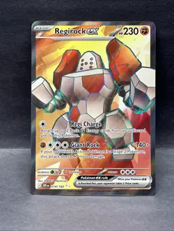 Pokemon TCG Regirock EX Full Art Ultra Rare Holo Card 214/182 Destined Rivals - Image 1