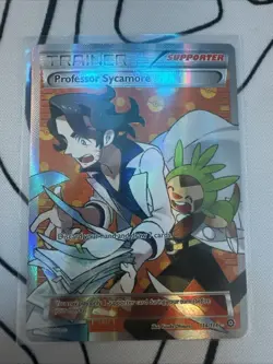 Pokemon Professor Sycamore Ultra Rare Full Art Holo Card XY Steam Siege 114/114 - Image 1