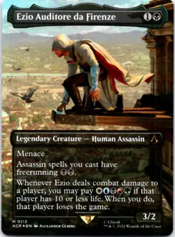 Ezio Auditore da Firenze (Borderless) (Foil) Assassin's Creed, 113 NM - Image 1
