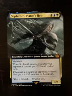 MTG Final Fantasy English Sephiroth, Planet's Heir Extended Art 0505 Non-Foil - Image 1