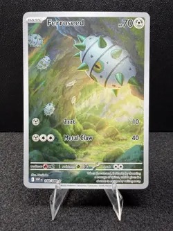 Pokemon Ferroseed 148/086 SV: White Flare Holo Illustration Rare 70 HP 10 40 At… - Image 1